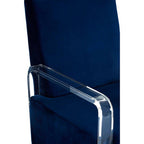 Navy Blue Velvet Armchair | Clarence