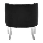 Black Velvet Chair with Acrylic Legs | Clarence