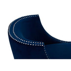 Navy Blue Velvet Chair with Acrylic Legs | Clarence