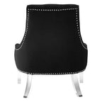 Button Tufted Black Velvet Chair | Clarence