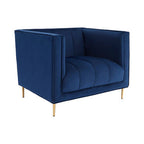 Deep Blue Velvet Armchair | Otylia