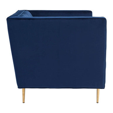 Deep Blue Velvet Armchair | Otylia
