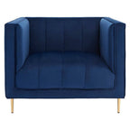 Deep Blue Velvet Armchair | Otylia