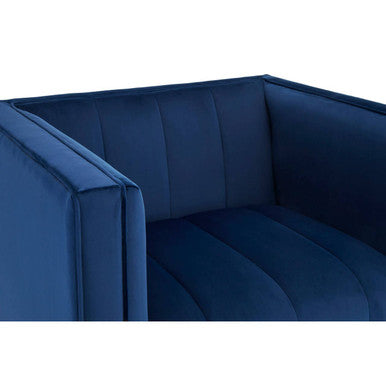 Deep Blue Velvet Armchair | Otylia