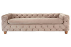 3 Seater Beige Velvet Sofa | Ophelia