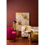 3 Seater Beige Velvet Sofa | Ophelia