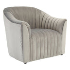 Grey Velvet Armchair | Opel