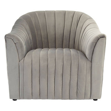 Grey Velvet Armchair | Opel