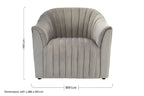 Grey Velvet Armchair | Opel