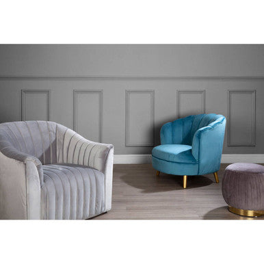 Grey Velvet Armchair | Opel