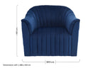 Deep Blue Velvet Armchair | Opel