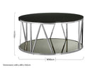 Alvaro Round Chrome Finish Coffee Table