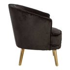 Black Velvet Round Chair | Louxor
