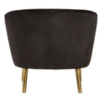 Black Velvet Round Chair | Louxor