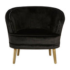Black Velvet Round Chair | Louxor