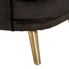 Black Velvet Round Chair | Louxor