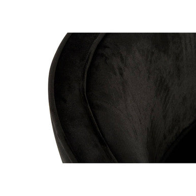 Black Velvet Round Chair | Louxor