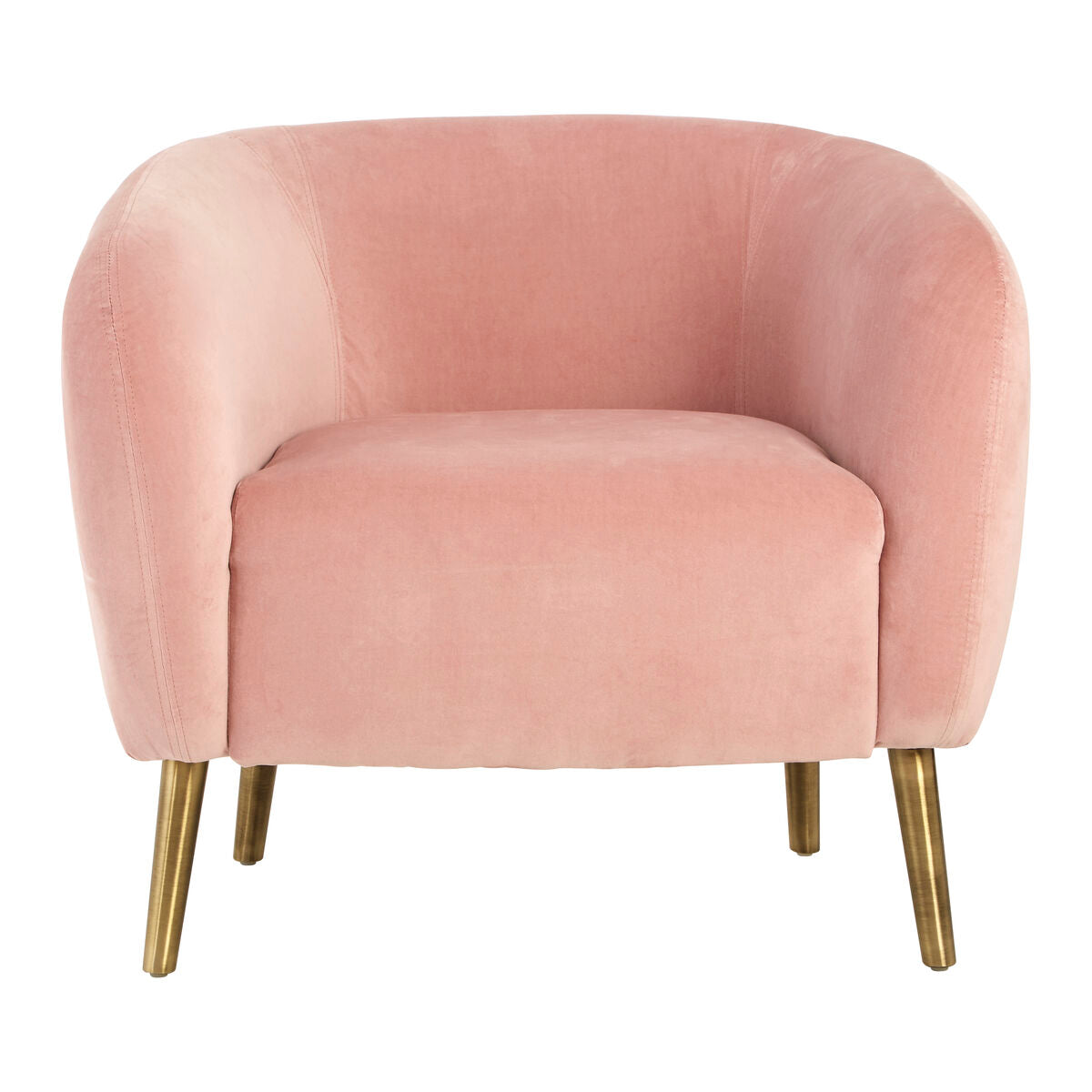Pink Velvet Round Armchair | Louxor