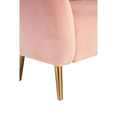 Pink Velvet Round Armchair | Louxor