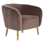 Grey Velvet Round Armchair | Louxor