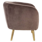 Grey Velvet Round Armchair | Louxor