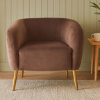Grey Velvet Round Armchair | Louxor