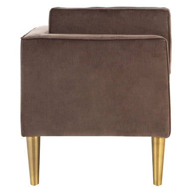 Grey Velvet Left Hand Chaise Longue | Louxor