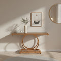 Black Tempered Glass Top with Rose Gold Stainless Steel Frame with Rounded Corners | Novara