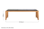 Black Leather and Rose Gold Finish Bench | Novara