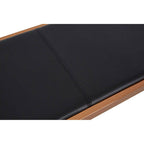 Black Leather and Rose Gold Finish Bench | Novara