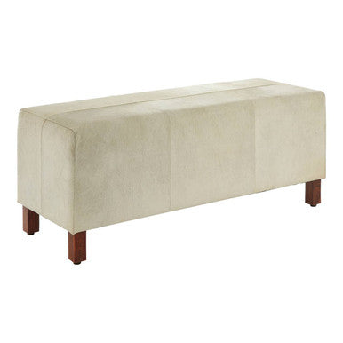Natural Hair on Leather Bench | Kensington Townhouse
