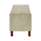 Natural Hair on Leather Bench | Kensington Townhouse
