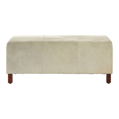 Natural Hair on Leather Bench | Kensington Townhouse