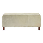 Natural Hair on Leather Bench | Kensington Townhouse