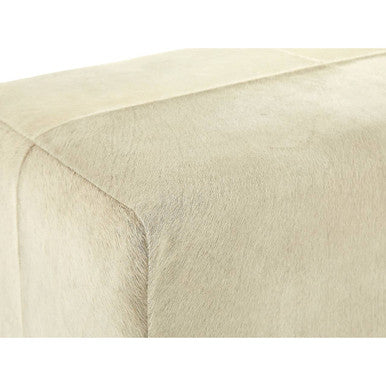 Natural Hair on Leather Bench | Kensington Townhouse