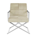Genuine Grey Leather Chair | Kensington Townhouse