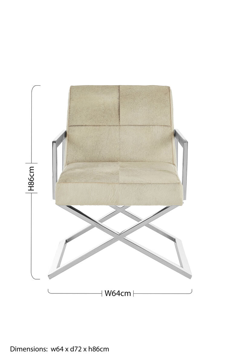 Genuine Grey Leather Chair | Kensington Townhouse