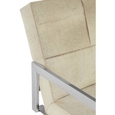 Genuine Grey Leather Chair | Kensington Townhouse