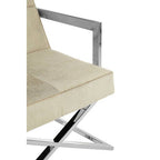 Genuine Grey Leather Chair | Kensington Townhouse
