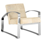 Hairon Leather Chair with Steel Legs | Kensington Townhouse