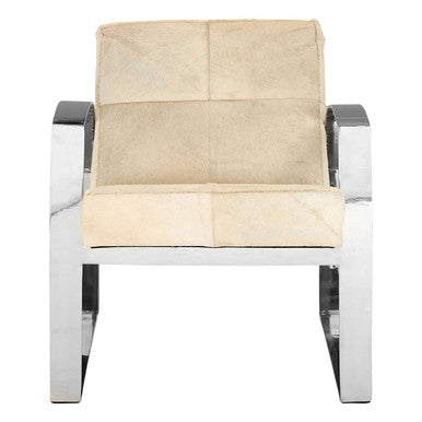 Hairon Leather Chair with Steel Legs | Kensington Townhouse