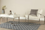 Hairon Leather Chair with Steel Legs | Kensington Townhouse