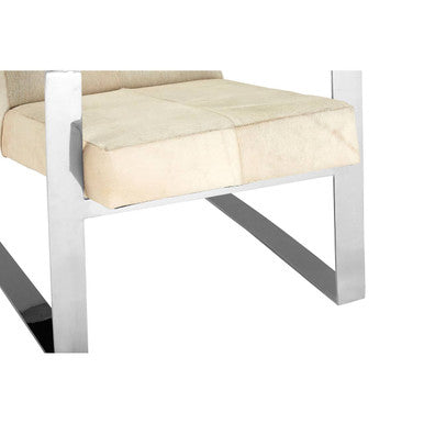 Hairon Leather Chair with Steel Legs | Kensington Townhouse