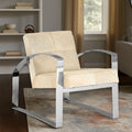 Hairon Leather Chair with Steel Legs | Kensington Townhouse