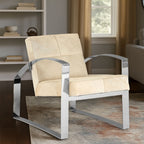 Hairon Leather Chair with Steel Legs | Kensington Townhouse