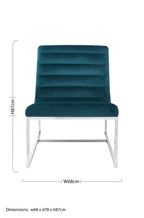 Teal Velvet Curving Profile Lounge Chair | Vogue