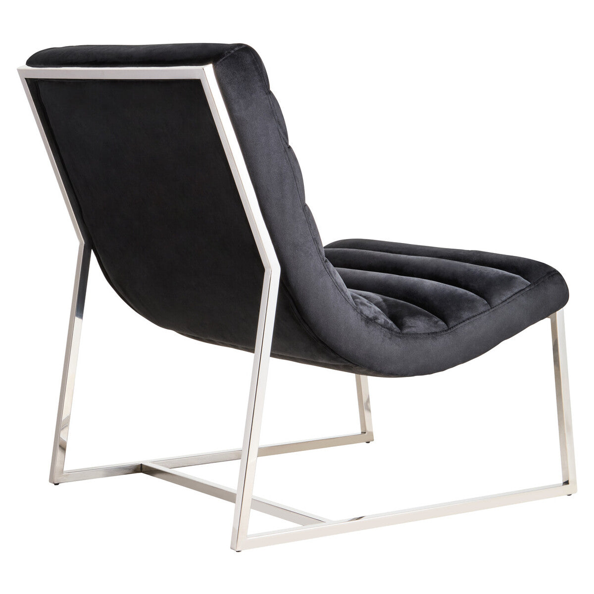 Midnight Velvet Curving Profile Lounge Chair | Vogue