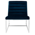 Midnight Velvet Curving Profile Lounge Chair | Vogue