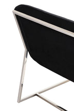 Midnight Velvet Curving Profile Lounge Chair | Vogue