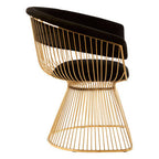Black Velvet and Gold Finish Chair | Vogue